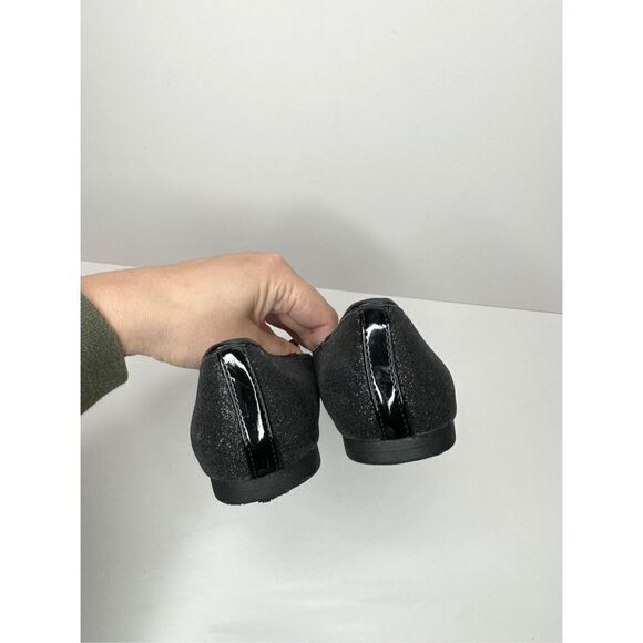 Nina Flats Kids Size 4 Black Slip On Casual Shoes‎ With Bow Ballets - Picture 7 of 11